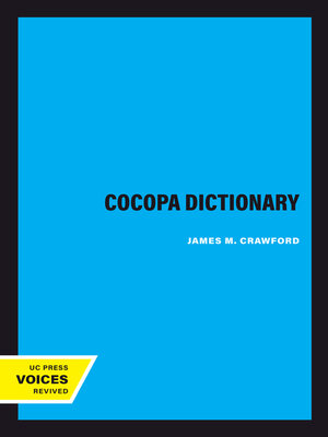 cover image of Cocopa Dictionary